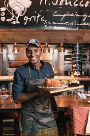 Photo of Marcus Samuelsson in his Red Rooster restaurant