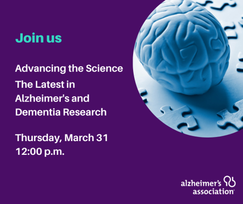 bad graphic for Alzheimer's research event, mostly a bunch of words.