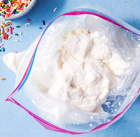 Ice cream made in a bag