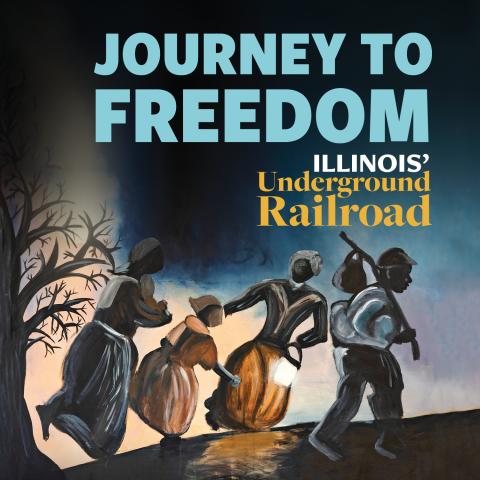 The logo for the Journey to Freedom Illinois' Underground Railroad exhibit