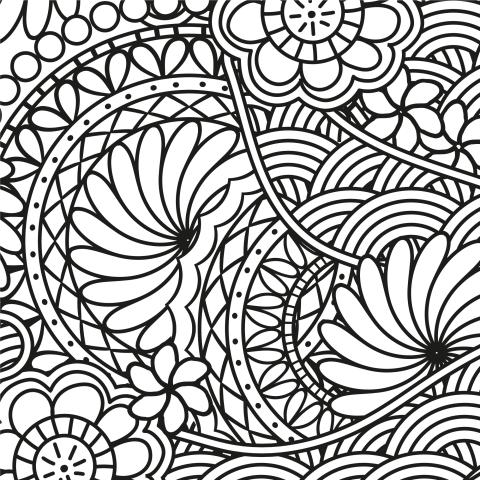zentangle of flowers