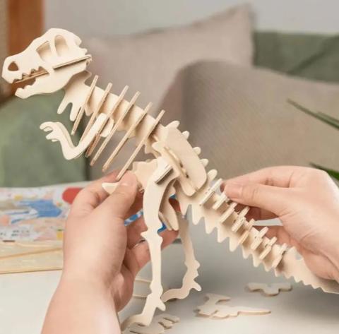 Wooden dinosaur puzzle