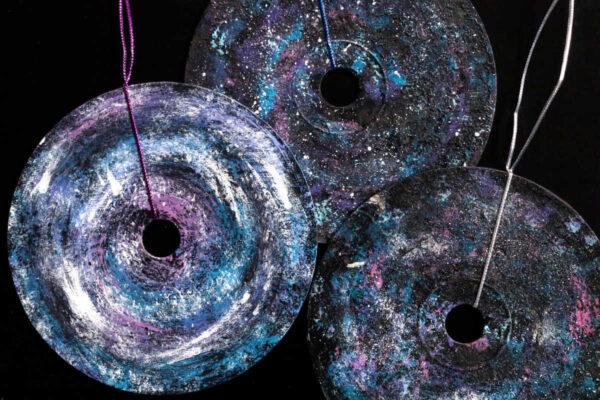 Galaxy CD ornaments