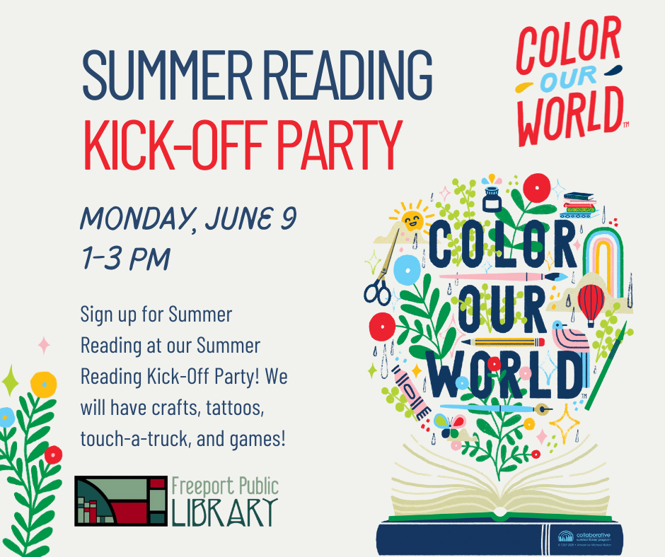fb graphic for Summer Reading Kick Off
