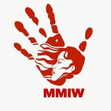 red handprint with letters MMIW underneath